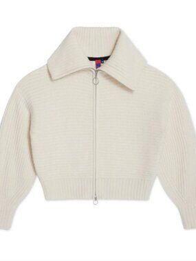 New NoName Grey Chunky Zip-up Cashmere Cardigan Jacket